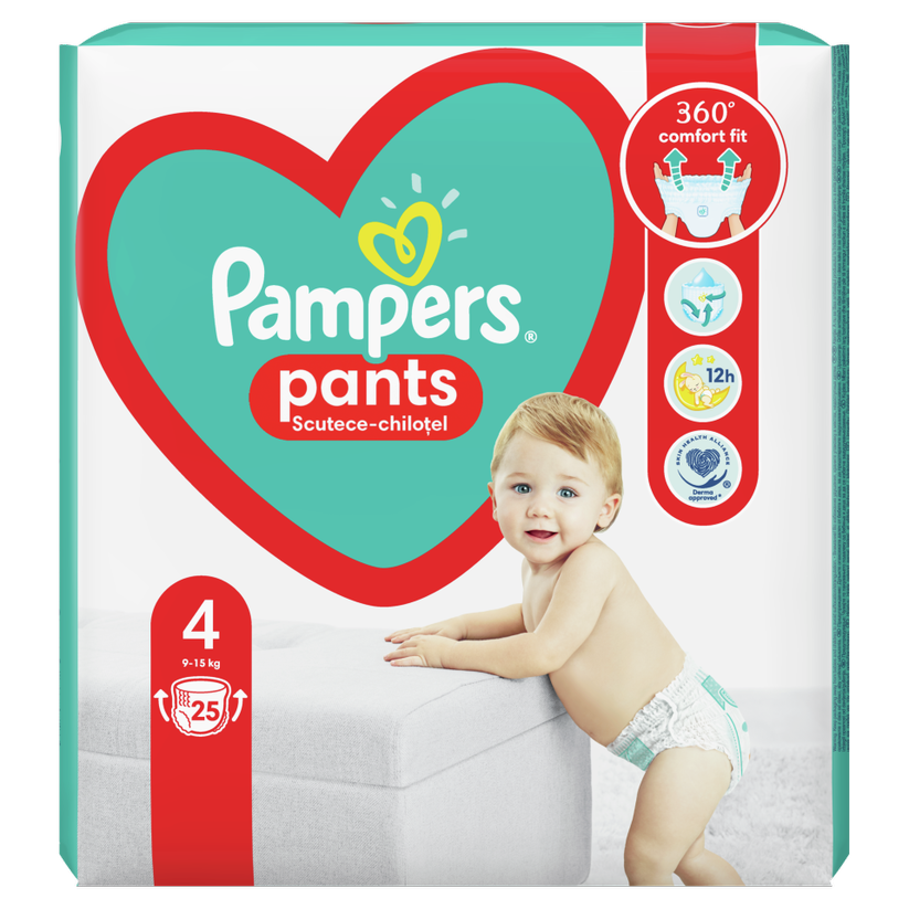 PAMPERS BABY PANTS 4 9-15KG X 25BUC