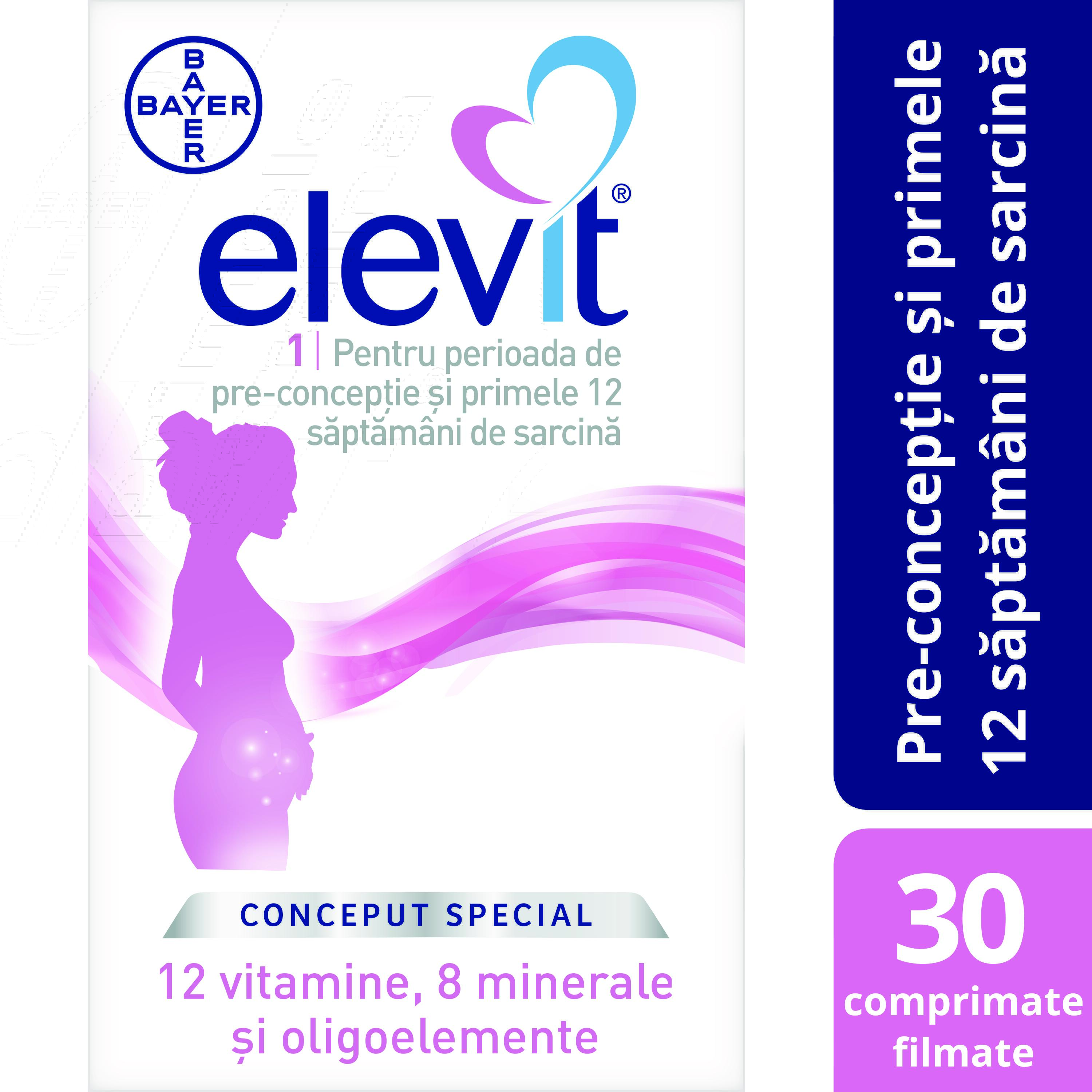 ELEVIT 1 30 COMPRIMATE FILMATE Pret Mic Bayer imagine noua