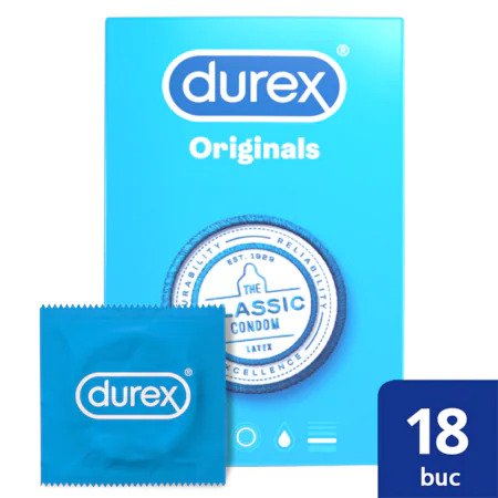 DUREX CLASSIC PREZERVATIVE 18 BUCATI Pret Mic Durex imagine noua