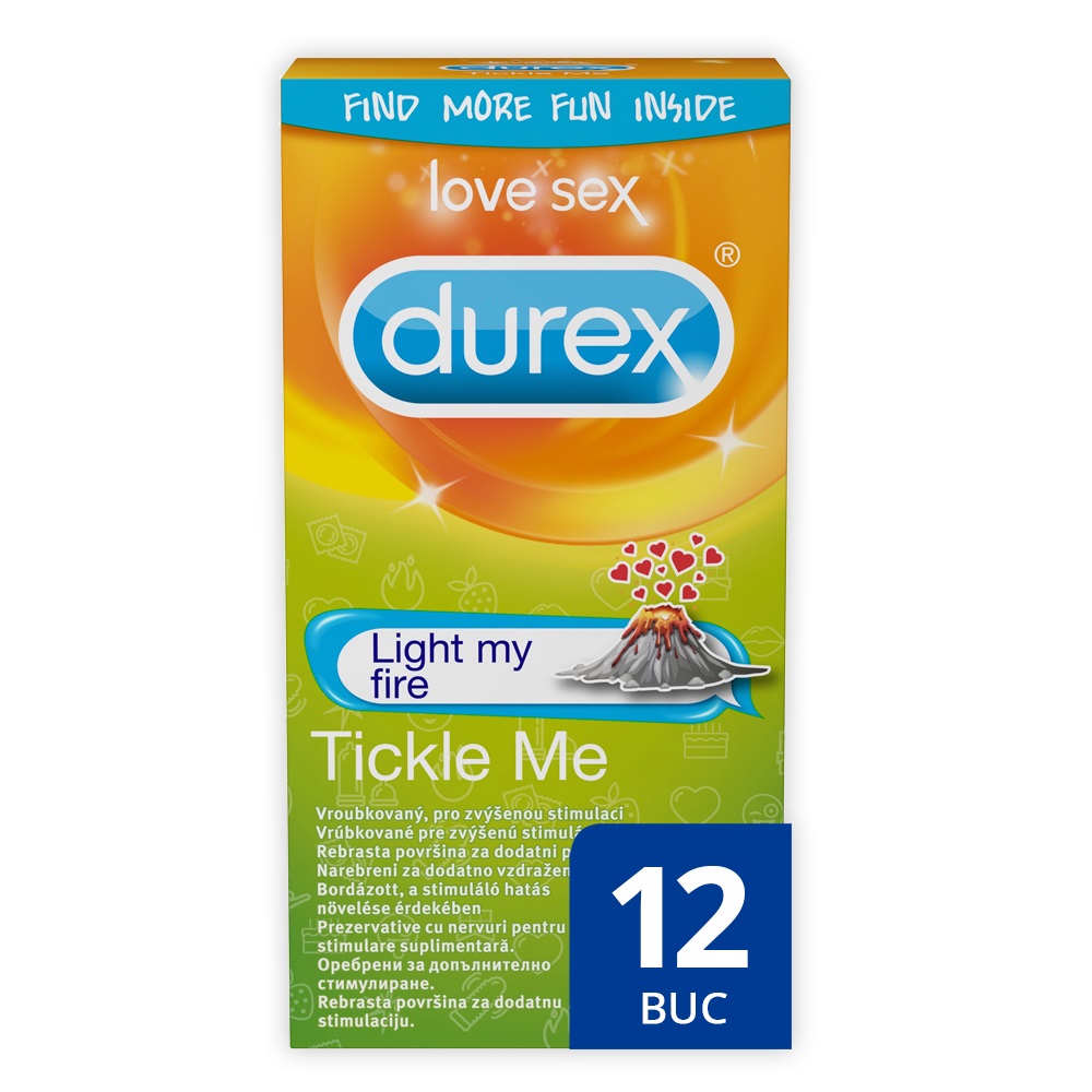 DUREX TICKLE ME PREZERVATIV 12BUC Durex imagine 2022