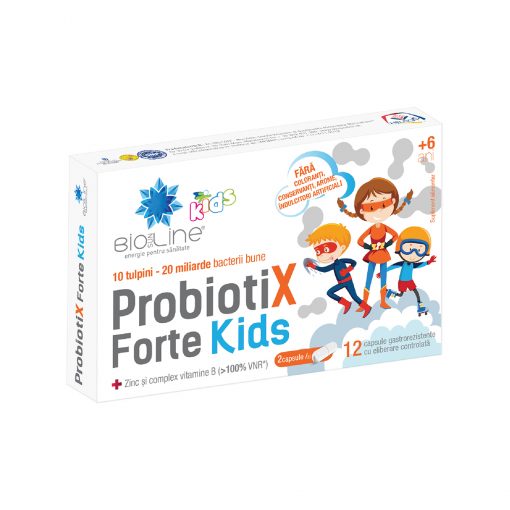 PROBIOTIX FORTE KIDS 12 CAPSULE HELCOR BIOSUNLINE imagine noua