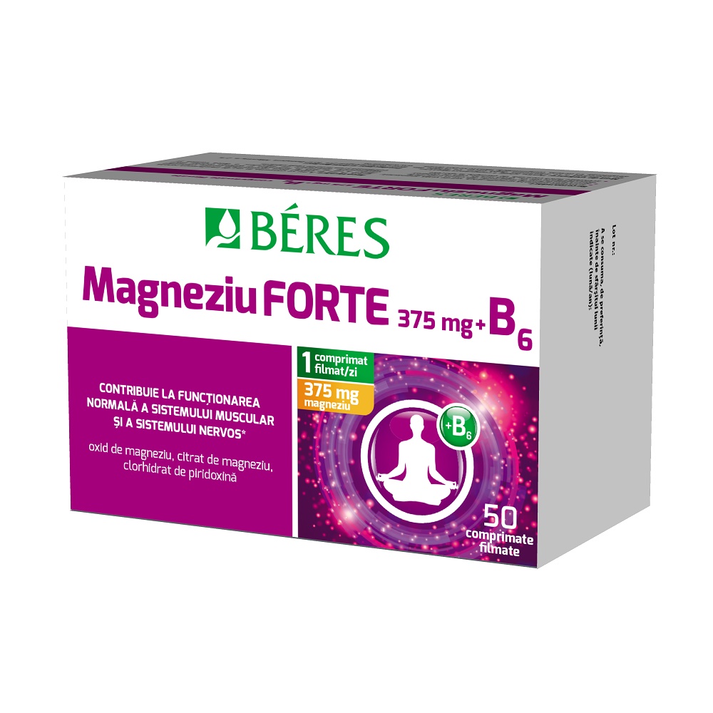 BERES MAGNEZIU FORTE + B6 50 COMPRIMATE FILMATE Beres