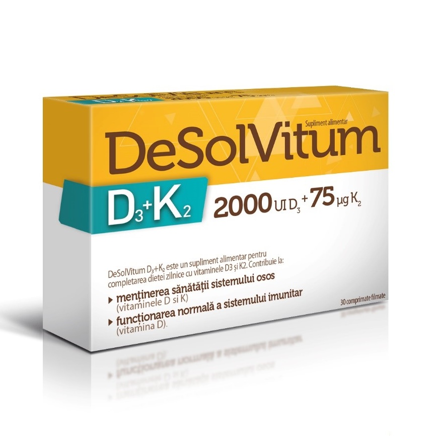 DESOLVITUM D3 + K2 X 30 COMPRIMATE FILMATE