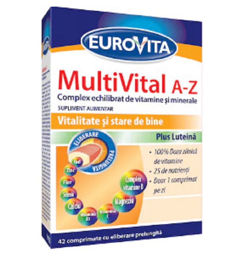 EUROVITA MULTI VITAL A-Z 42 COMPRIMATE Helpnet.ro