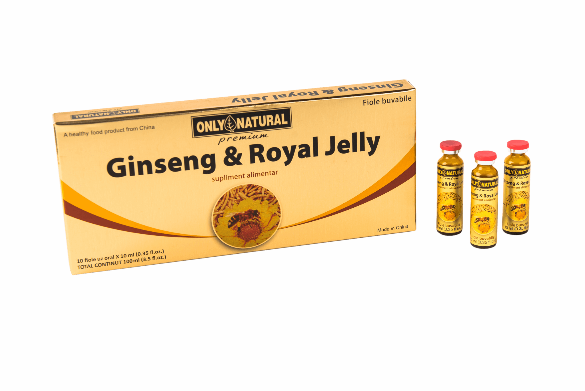 ONLY NATURAL GINSENG + ROYAL JELLY 10 FIOLE X 10ML Helpnet.ro