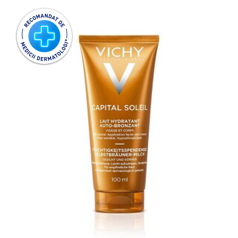 VICHY IDEAL SOLEIL LAPTE HIDRATANT AUTOBRONZANT FATA SI CORP X 100ML