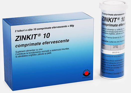 ZINKIT 10 20 COMPRIMATE EFERVESCENTE comprimate