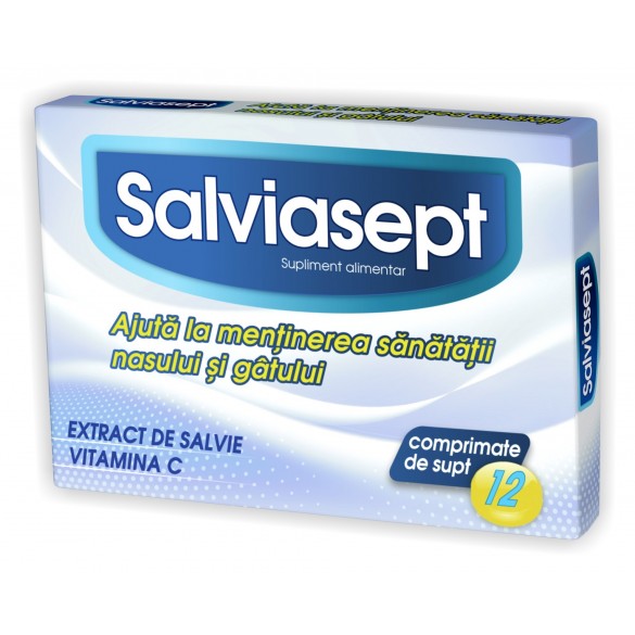 ZDROVIT SALVIASEPT 12 COMPRIMATE DE SUPT Helpnet.ro imagine teramed.ro