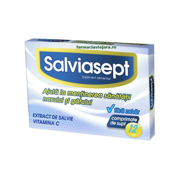 ZDROVIT SALVIASEPT FARA ZAHAR 12 COMPRIMATE DE SUPT Helpnet.ro