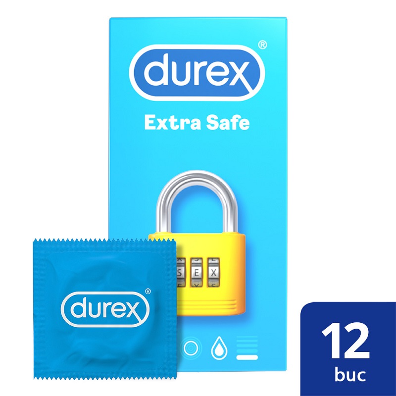 DUREX EXTRA SAFE PREZERVATIV 12BUC Durex imagine 2022