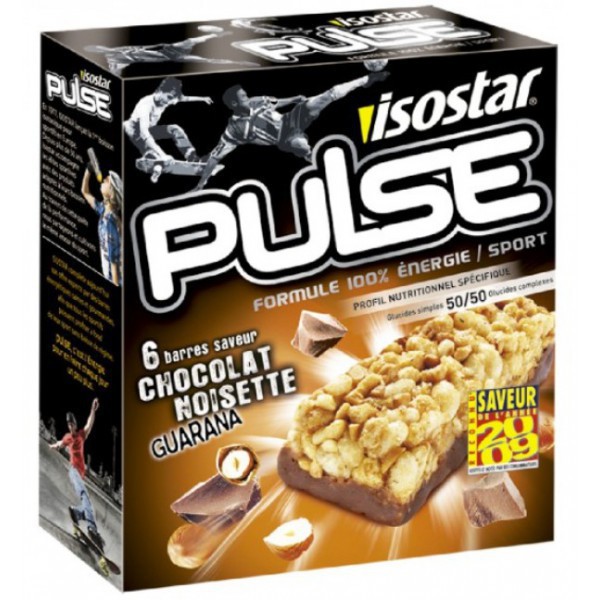 ISOSTAR PULSE ENERGY BAR GUARANA 6X23G