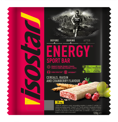 ISOSTAR HIGH ENERGY BAR ANTIOX MERISOARE STAFIDE 3X40G