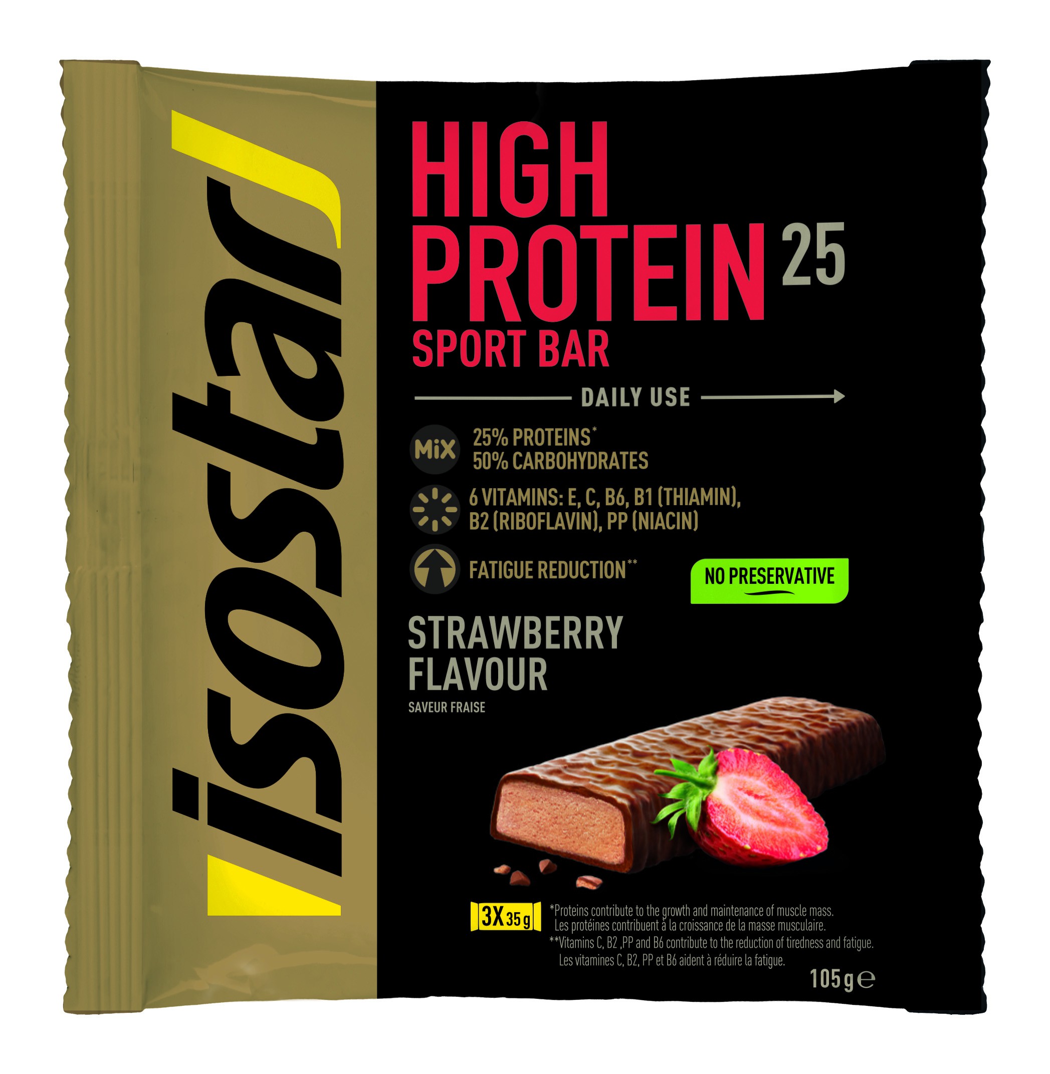 ISOSTAR HIGH PROTEIN BAR CAPSUNI 3X35G