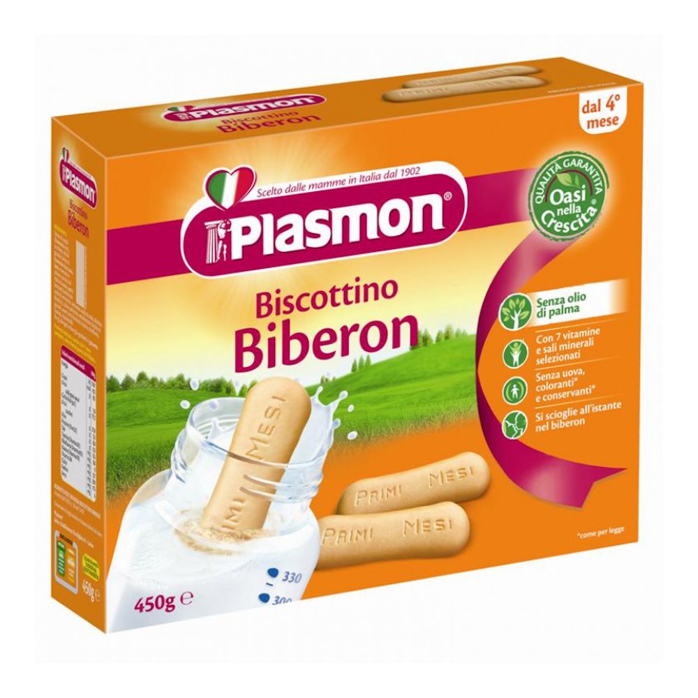 PLASMON BISCUITI PENTRU BIBERON FORMA PISCOT 4LUNI+ 320G +4luni
