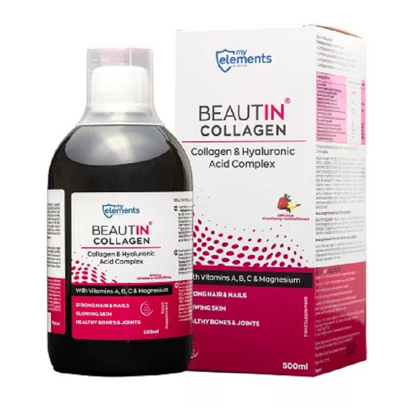 BEAUTIN COLLAGEN MAGNEZIU CAPSUNI VANILIE LICHID 500ML