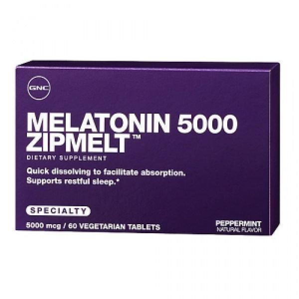 GNC MELATONIN 5MG ZIPMELT 60 TABLETE CU DIZOLVARE RAPIDA