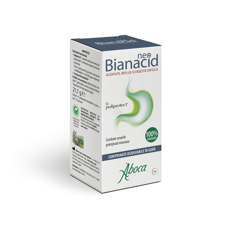 ABOCA NEOBIANACID ACIDITATE SI REFLUX 14 TABLETE Aboca imagine teramed.ro