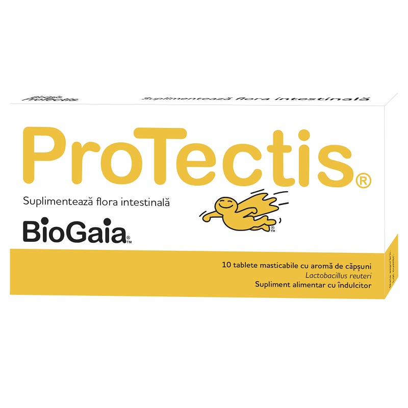 BIOGAIA PROTECTIS CAPSUNI 10 TABLETE MASTICABILE