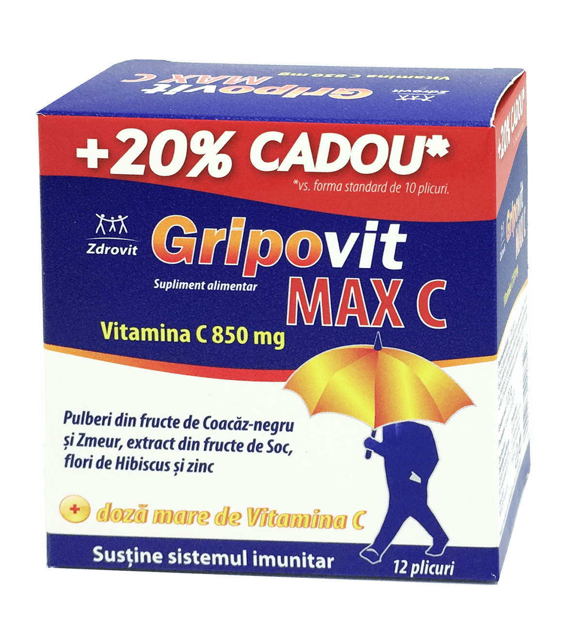 ZDROVIT GRIPOVIT MAX C 10PLICURI + 2PLICURI GRATIS 20%CADOU
