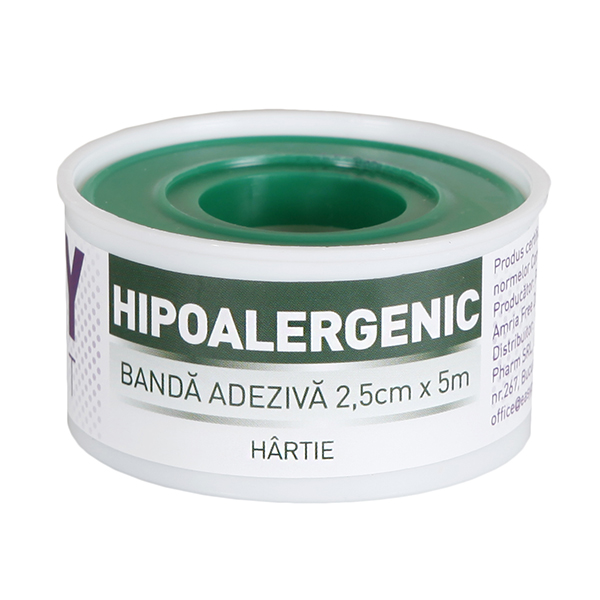 EASYPLAST BANDA ADEZIVA HIPOALERGNICA 5M X 2.5CM
