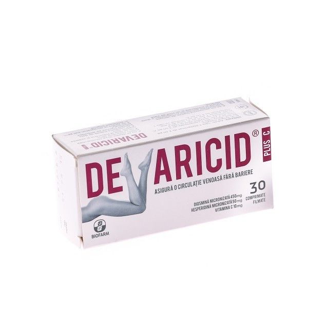 DEVARICID PLUS C 30 COMPRIMATE FILMATE Pret Mic DEVARICID imagine noua