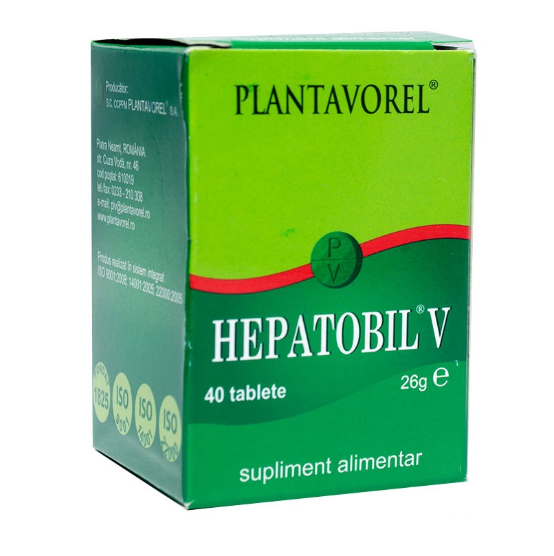 HEPATOBIL V 40 TABLETE Helpnet.ro